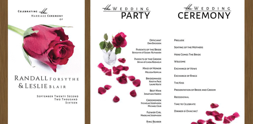 how a wedding programme should and shouldn t be done my wedding