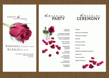 How a wedding programme should and shouldn’t be done