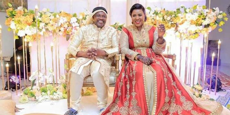 Wedding pictures of  NRM Tycoon Lumolo and Ugandan ambassador Barbara Nekesa