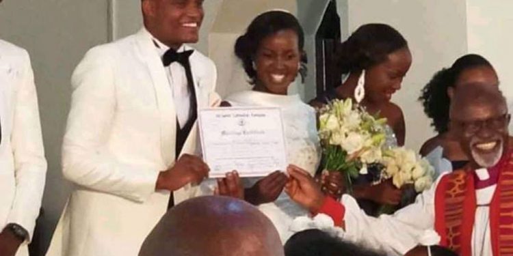 NTV’s Flavia Tumusiime says I do to Andrew Kabura in low key church ceremony