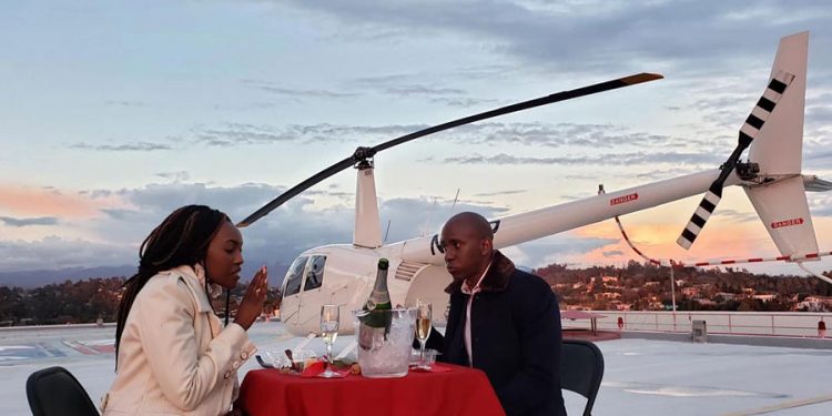 Ugandan man hires private chopper to propose to girlfriend