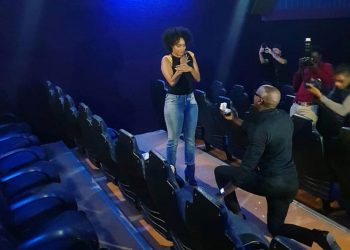 Sauti Sol’s lead singer, Bien hires full cinema hall to propose to girlfriend