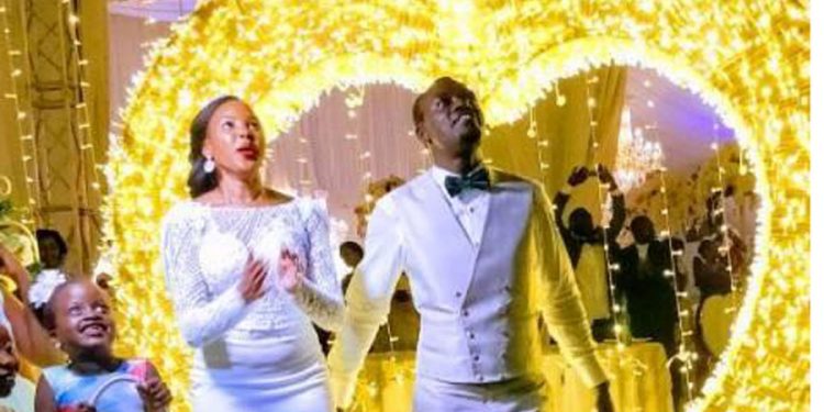 Apostle Grace Lubega sings to wife, Nicole Kavuma at wedding
