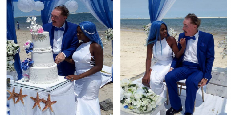 A blue colour affair as 65 year old man weds 21 year old woman