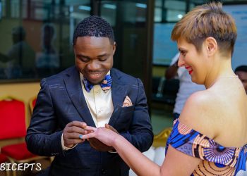 Ugandan based guitarist Charmant Mushaga makes simple intimate reception without spending millions