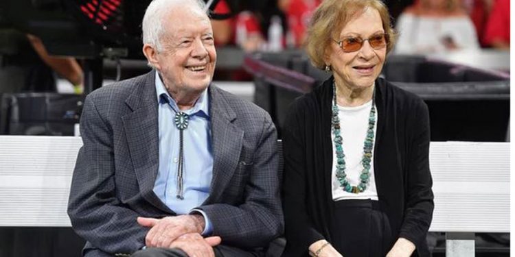 Former USA President Jimmy Carter and wife Rosalynn celebrate 73 years of marriage