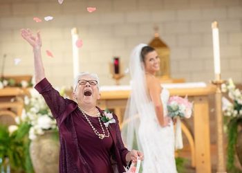 83-year-old Grandmother made flower girl at grand daughter’s wedding ceremony