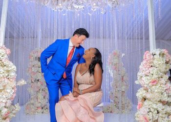 Dubai based couple exhibits beauty and elegance at their giveaway ceremony