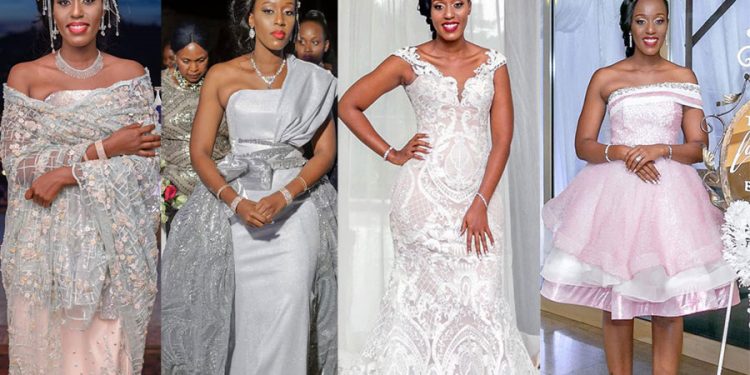 A glamorous trip through Christabell Nansubuga’s bridal outfits