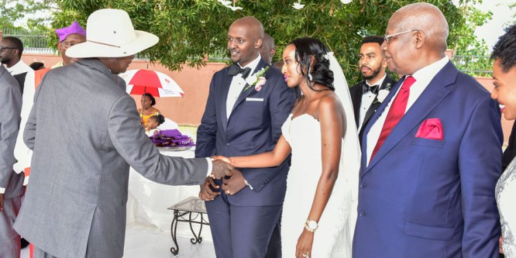 Minister Kutesa’s son weds late Aronda’s niece in outdoor function