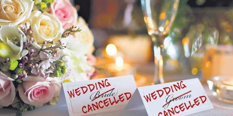 What to do if you have to cancel your wedding