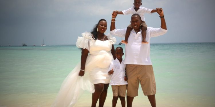 It was a beach vow renewal for the Mugaruras