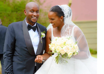 Special moments between Gen Salim Saleh’s son Alex Akandwanaho and wife at their wedding