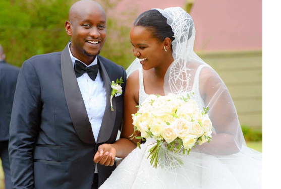 Special moments between Gen Salim Saleh’s son Alex Akandwanaho and wife at their wedding