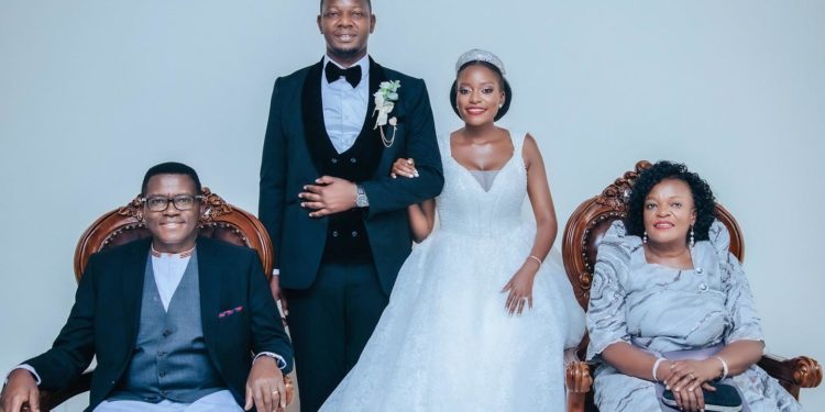 Katikkiro Mayiga’s daughter Samantha Nanziri  walks down the aisle with fiancé Emmanuel Ofwono in joyous ceremony