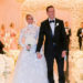 American model Paris Hilton walks down the aisle