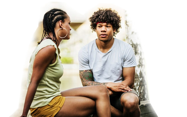 Telling someone you like them