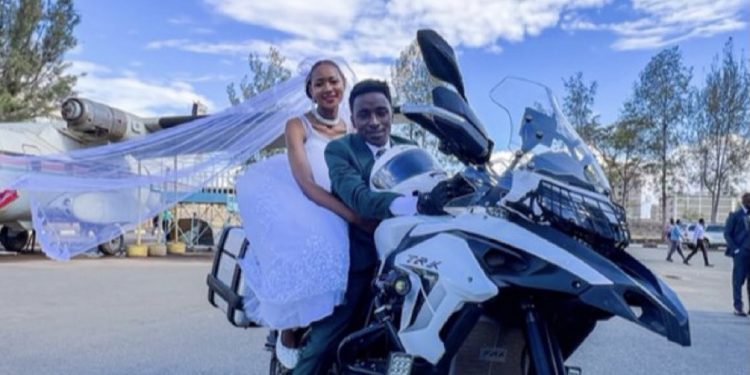 Man gets dream wedding with an entourage of 50 bikers