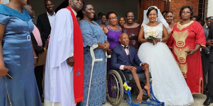 Merrymaking as Ntungamo district PWD councilor, Rwakabare weds