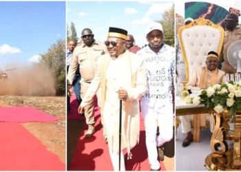 Romantic Kenyan man hires 2 Choppers for Bride price ceremony