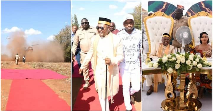 Romantic Kenyan man hires 2 Choppers for Bride price ceremony